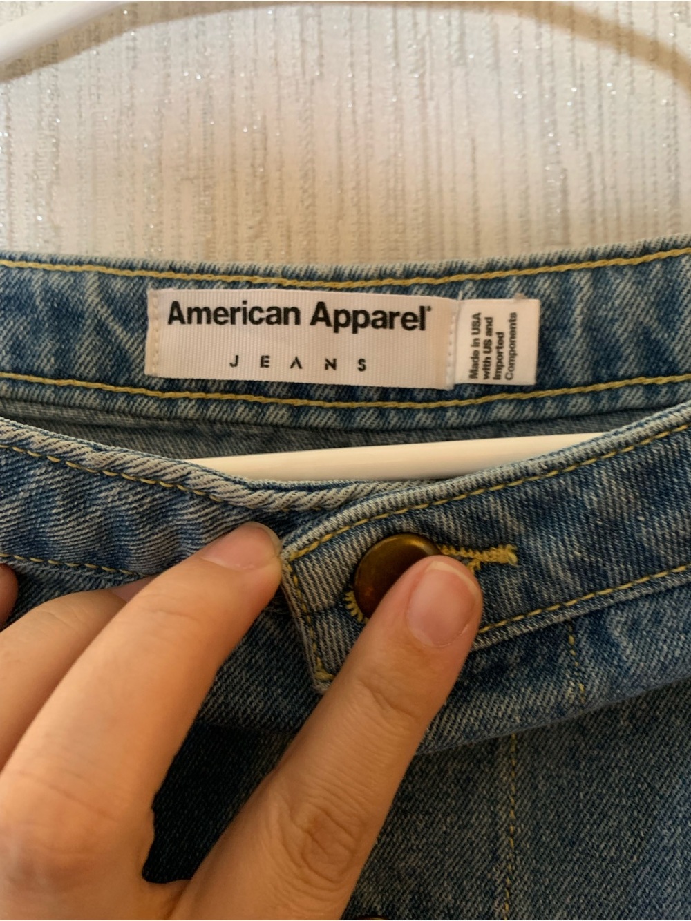 Original American Apparel Women's Blue Denim Jean Skirt - Made in 🇺🇸 - Women’s L